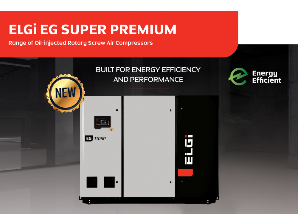 ELGi Introduces EG Super Premium Range of Oil-Lubricated Screw Air Compressors