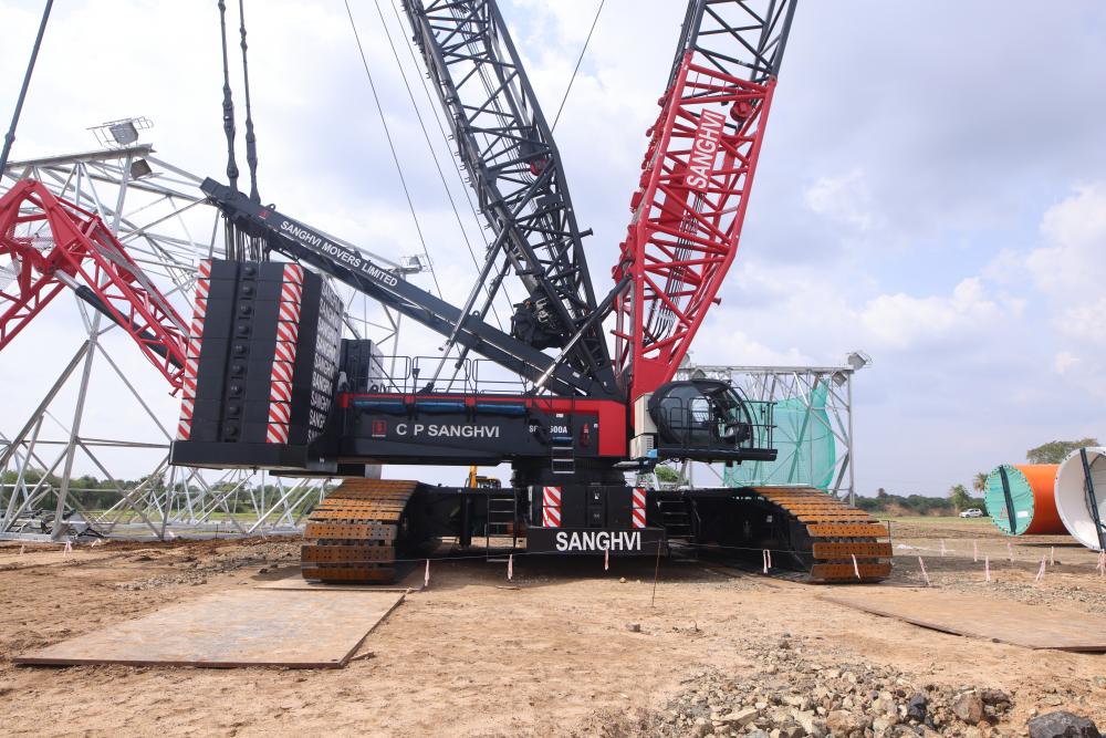SANY India Delivers 8 SCC7500A Crawler Cranes to Sanghvi Movers Ltd