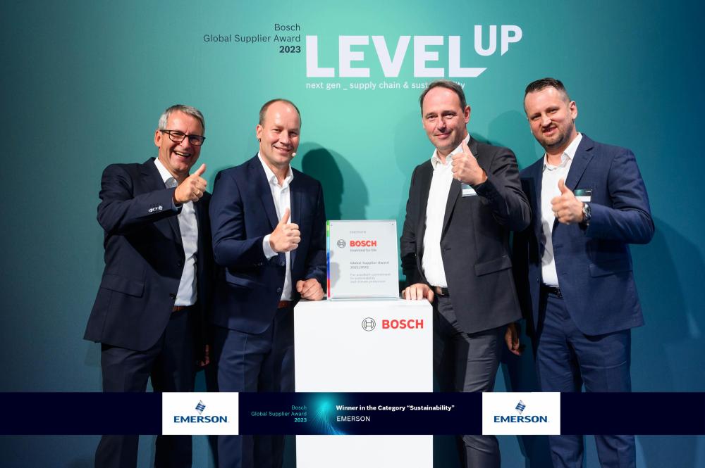 Emerson Earns Bosch Global Supplier Award for Climate Neutrality Commitment