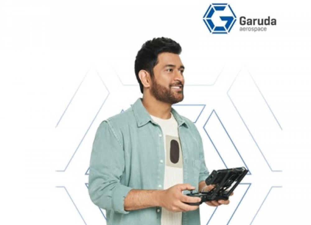 Garuda Aerospace Celebrates MS Dhoni Becoming a Certified Drone Pilot