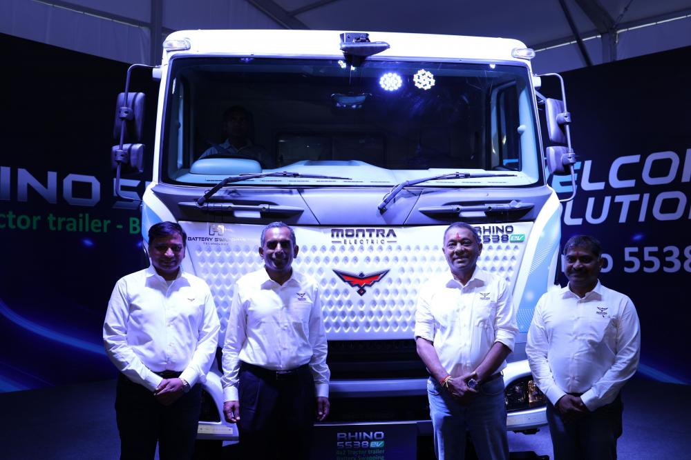 Montra Electric Unveils Rhino 5538 EV, Opens Automated Battery Plant